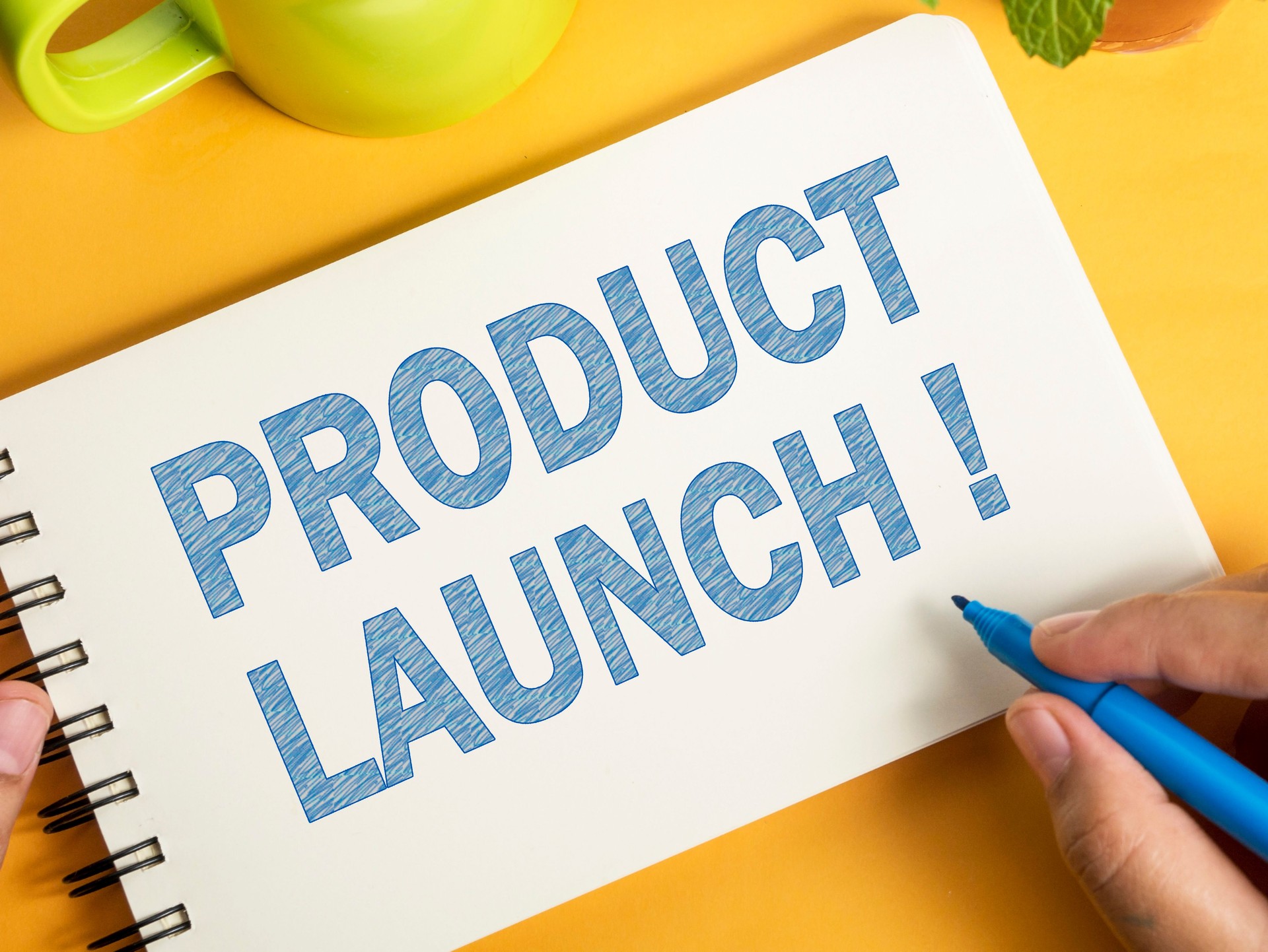 Product Launch, Motivational Business Marketing Words Quotes Concept